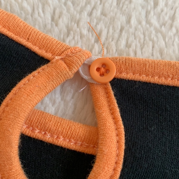 Chick Pea Black & Orange Unicorn Cat Onesie EUC 3-6M - Picture 6 of 6